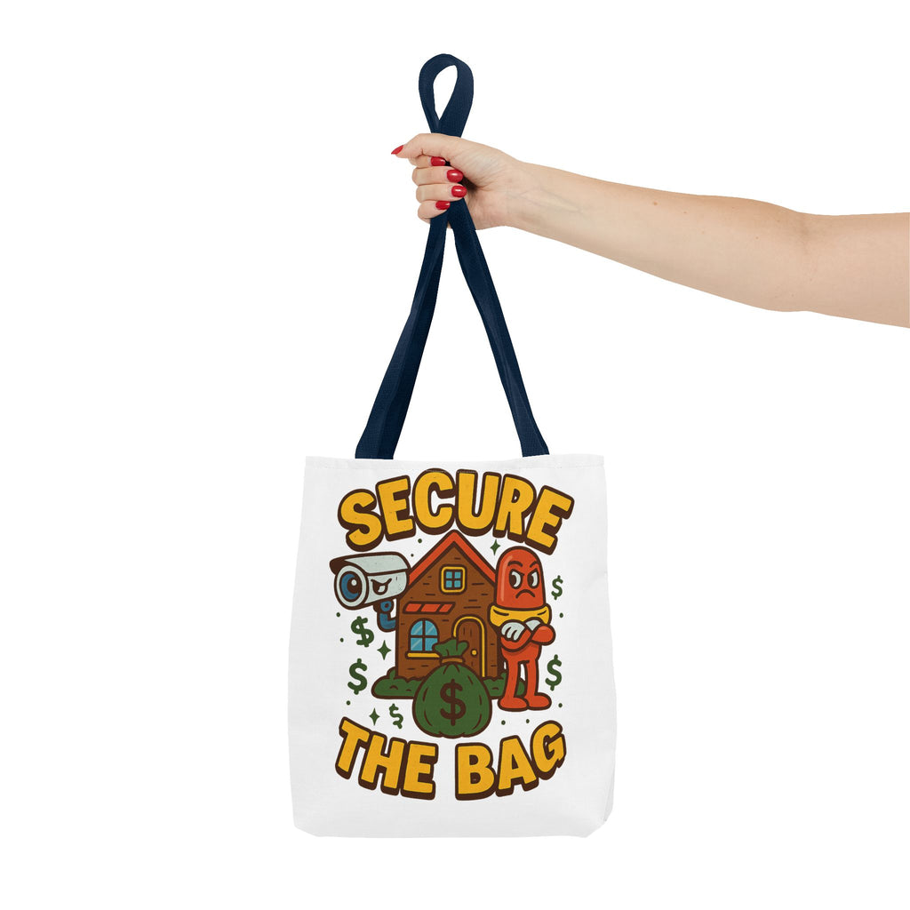 Secure the Bag Tote Bag - Fun & Quirky AOP Design, Perfect for Shopping, Beach Days, Gym, Gift for Friends, Trendy Accessory