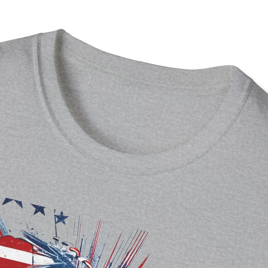 Patriotic Unisex T-Shirt with USA Flag Design, American Pride Tee, Independence Day Shirt, Casual Wear, Gift for Veterans