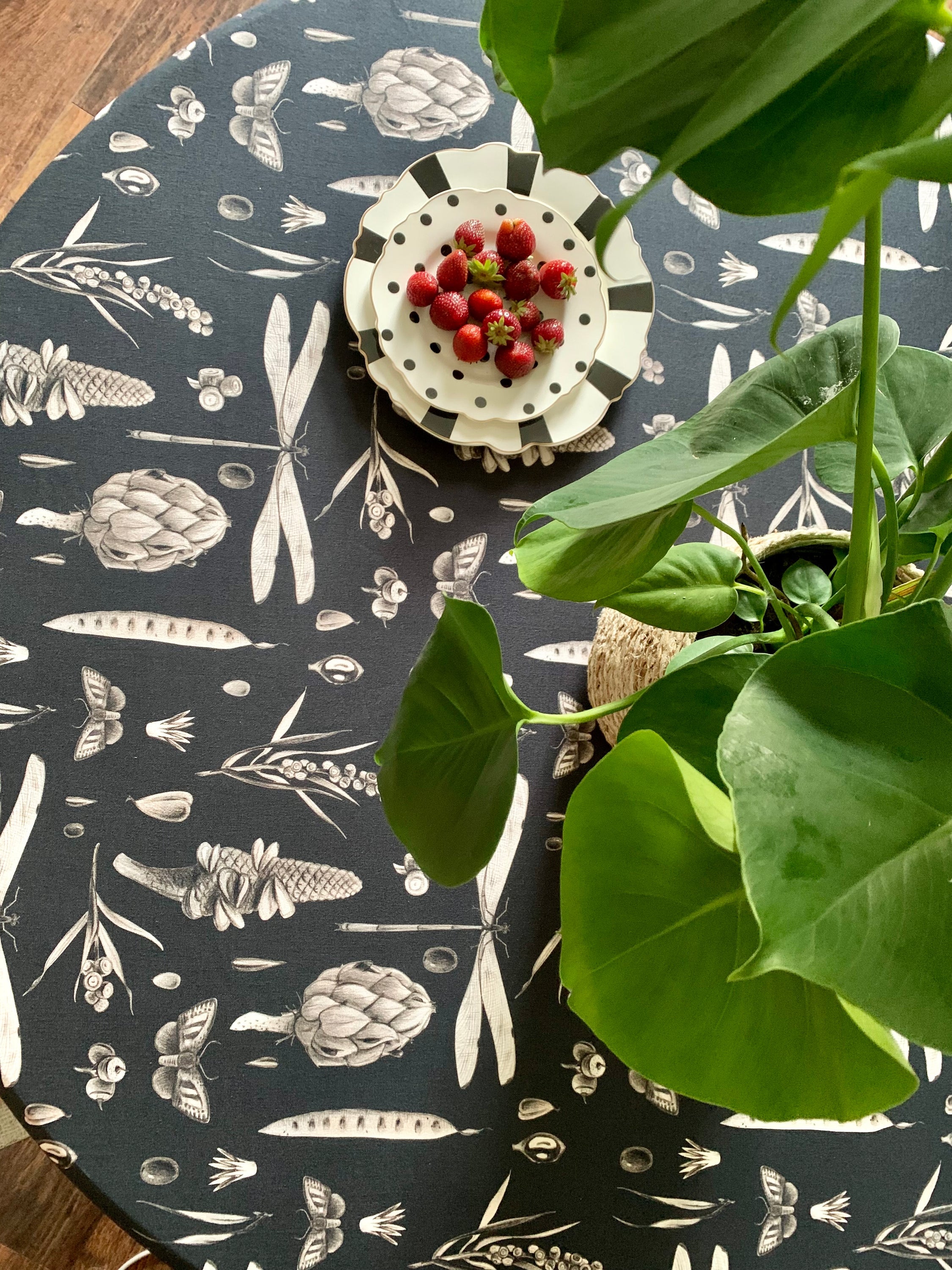 Round Tablecloth, 100% Cotton, Printed | Seeds Carbon