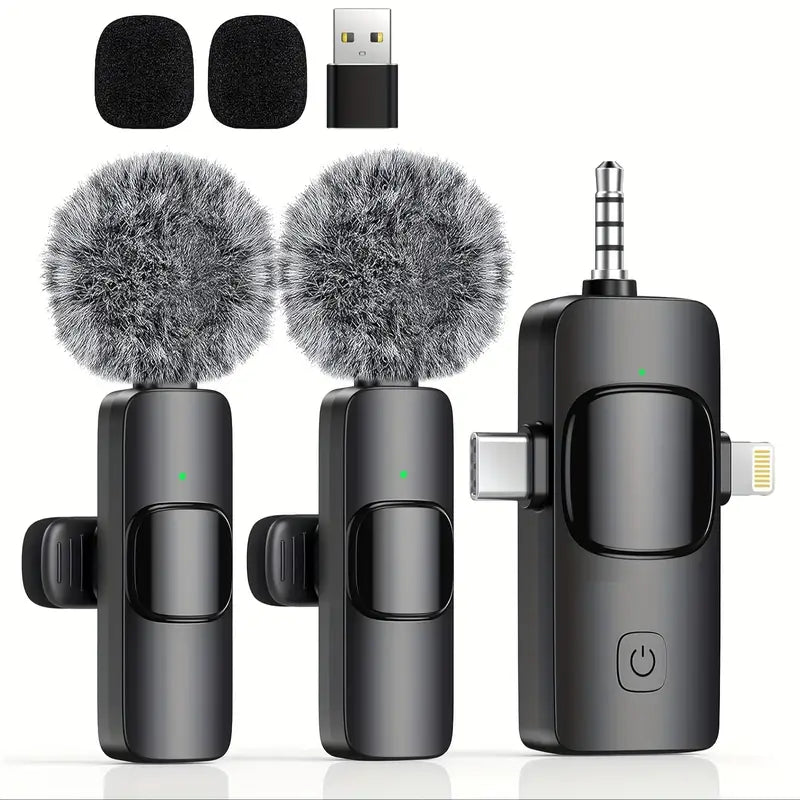 Professional Wireless Lavalier Microphone – Omnidirectional Clip-On